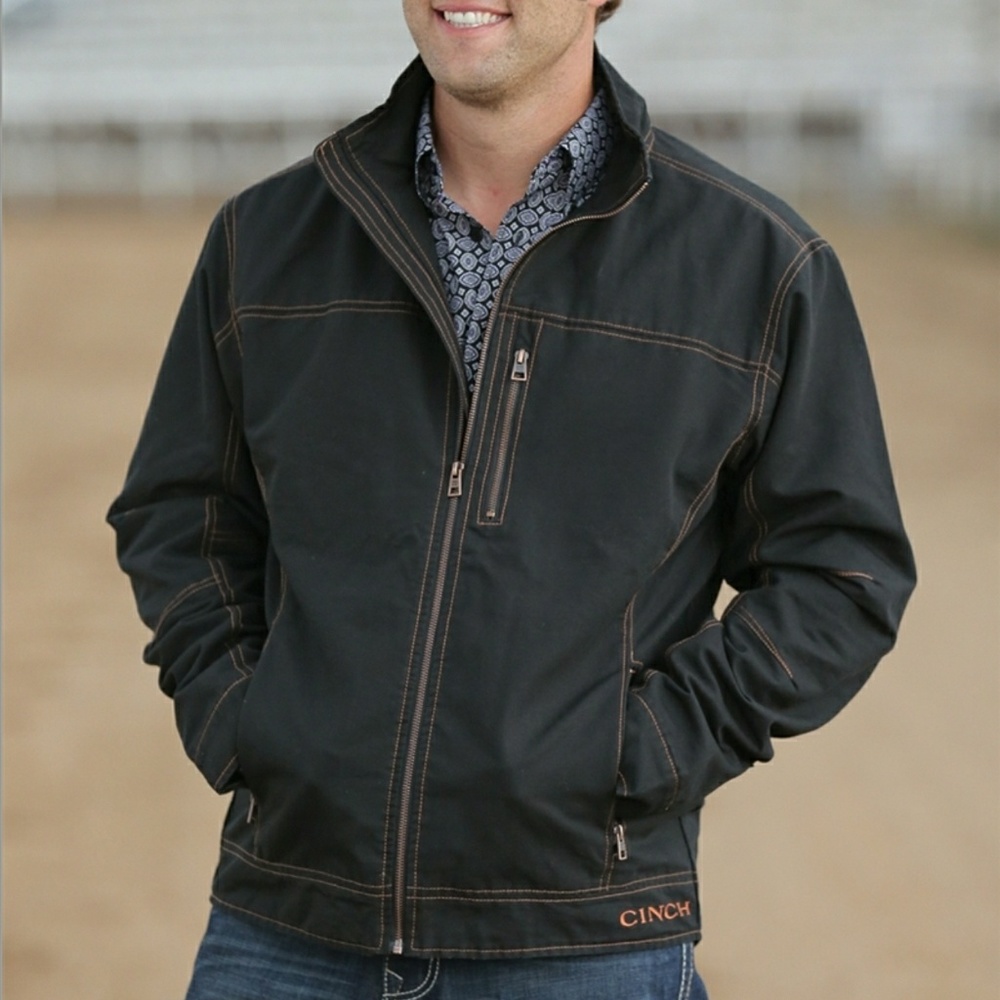 Men's Cinch twill canvas jacket, black
